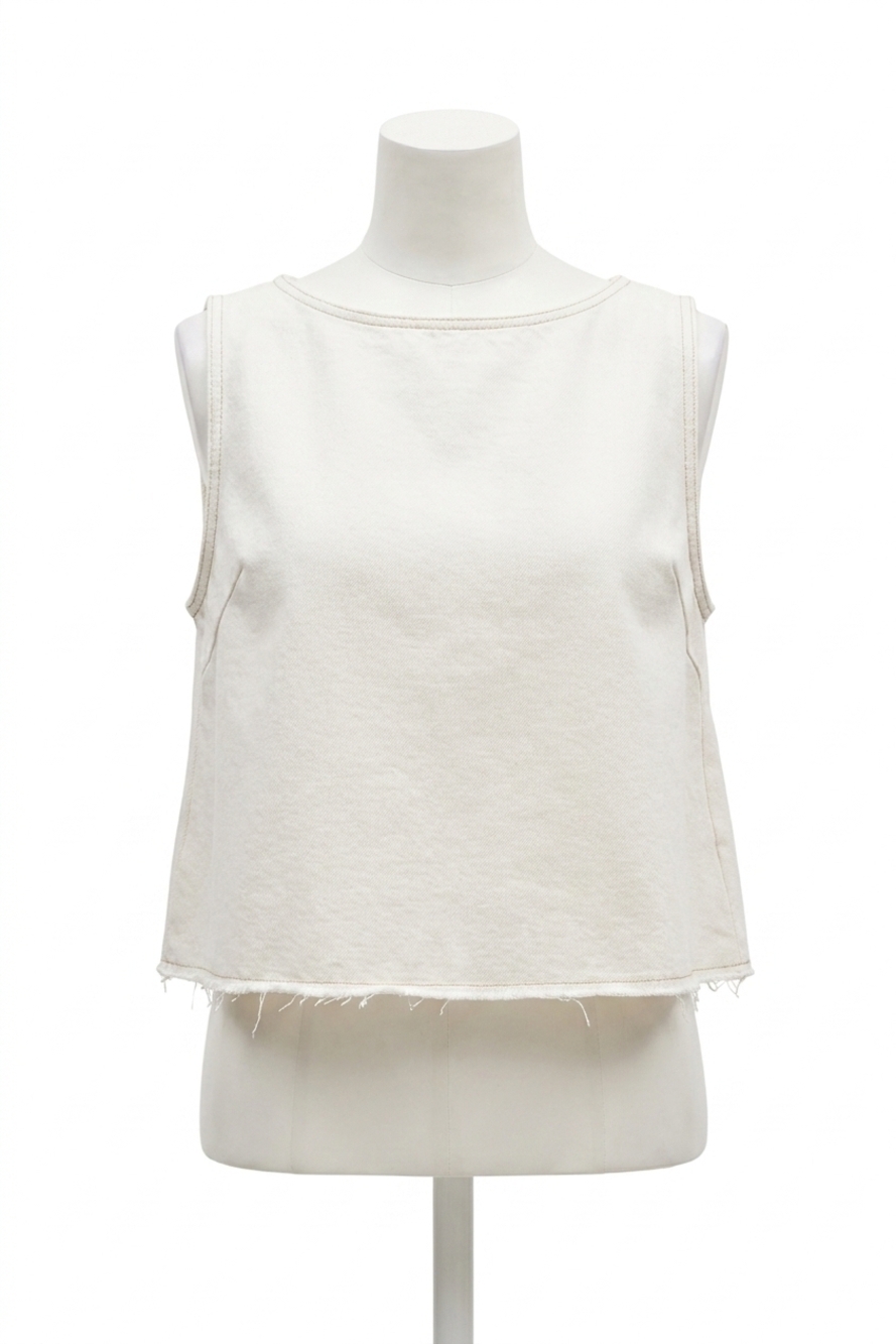 NEW PISTOLA rue crop top in off white